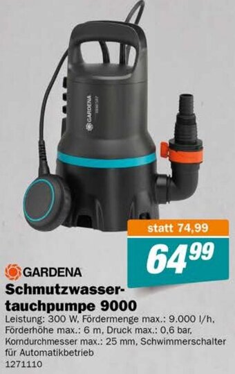 Let's Do It Baumarkt GARDENA Schmutzwasser-tauchpumpe 9000 Angebot