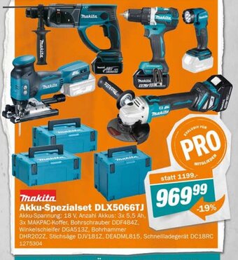 makita Akku-Spezialset DLX5066TJ