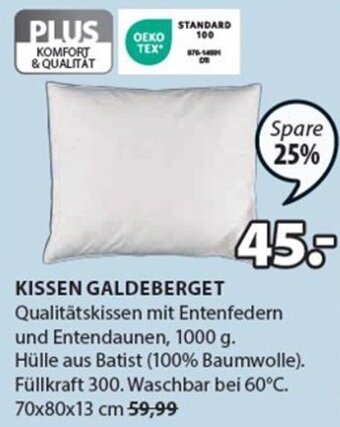 JYSK KISSEN GALDEBERGET 70x80x13 cm Angebot
