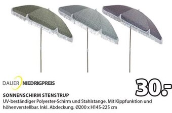 JYSK SONNENSCHIRM STENSTRUP Ø200 x H145-225 cm Angebot