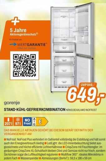 Expert gorenje STAND-KÜHL-GEFRIERKOMBINATION Angebot