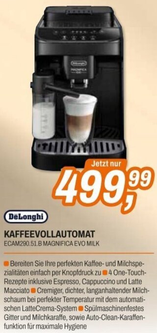 Expert DeLonghi KAFFEEVOLLAUTOMAT ECAM290.51.B MAGNIFICA EVO MILK Angebot