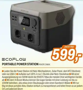 ECOFLOW PORTABLE POWER STATION RIVER 2 MAX
