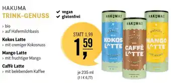 Martin Reformstark HAKUMA TRINK-GENUSS Kokos Latte, Mango Latte, Caffè Latte 235 ml Angebot