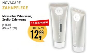 Martin Reformstark NOVACARE Microsilber Zahncreme, Zeolith Zahncreme 75 ml Angebot