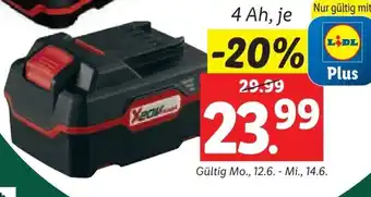 Lidl PARKSIDE Akku, 20 V 4 Ah, je Angebot