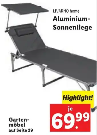 Lidl LIVARNO home Aluminium-Sonnenliege Angebot
