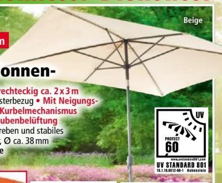 Norma Sonnenschirm rechteckig Angebot