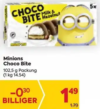 Billa Minions Choco Bite 102,5 g Packung Angebot