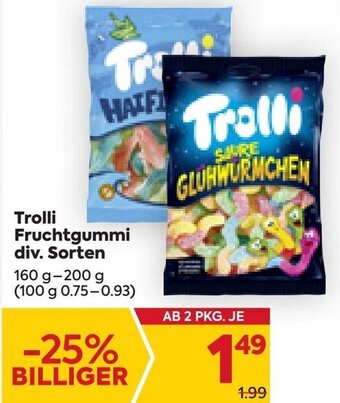 Billa Trolli Fruchtgummi div. Sorten 160 g- 200 g Angebot