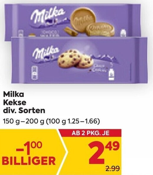 Billa Milka Kekse div. Sorten 150 g- 200 g Angebot