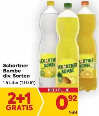 Billa Schartner Bombe div. Sorten 1,5 Liter Angebot