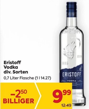 Billa Eristoff Vodka div. Sorten 0,7 Liter Flasche Angebot