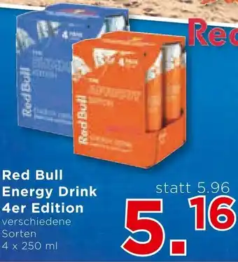 Unimarkt Red Bull Energy Drink 4er Edition verschiedene Sorten 4 x 250 ml Angebot