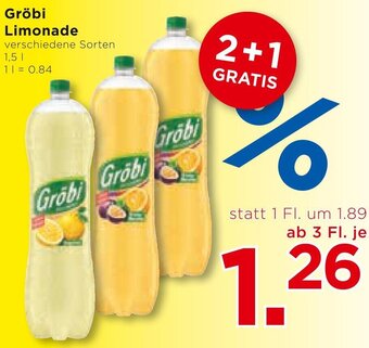 Unimarkt Gröbi Limonade verschiedene Sorten 1,5 L Angebot