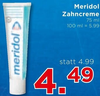Unimarkt Meridol Zahncreme 75 ml Angebot
