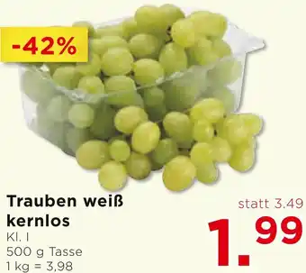 Unimarkt Trauben weiß kernlos KI. I 500 g Tasse Angebot