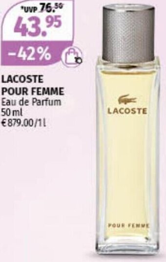Müller LACOSTE POUR FEMME Eau de Parfum 50 ml Angebot