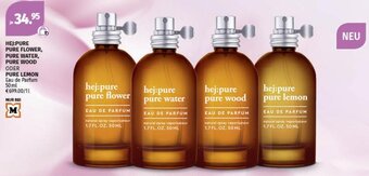 Müller HEJ:PURE PURE FLOWER, PURE WATER, PURE WOOD ODER PURE LEMON Eau de Parfum 50 ml Angebot