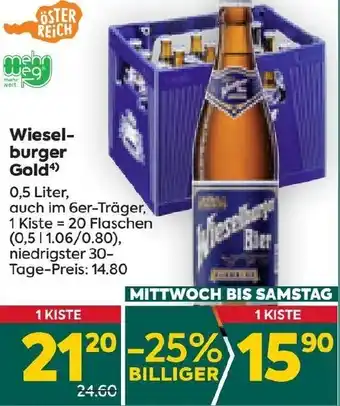 Billa Wieselburger Gold 4) 0,5 Liter, Angebot
