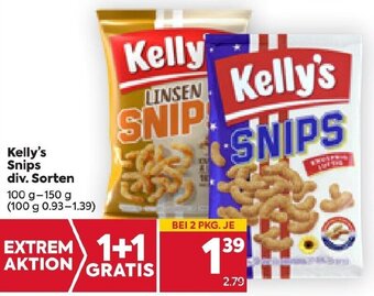 Billa Kelly's Snips div. Sorten 100 g- 150 g Angebot