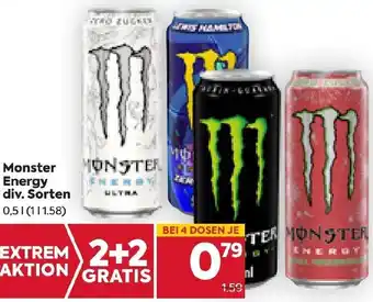 Billa Monster Energy div. Sorten 0,5L Angebot