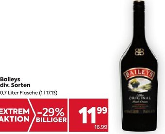 Billa Baileys div. Sorten 0,7 Liter Flasche Angebot