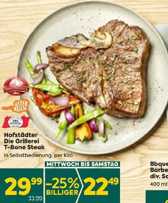 Billa Hofstädter Die Grillerei T-Bone Steak in Selbstbedienung, per Kilo Angebot