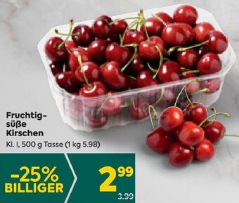 Billa Fruchtig-süße Kirschen KI. I, 500 g Tasse Angebot