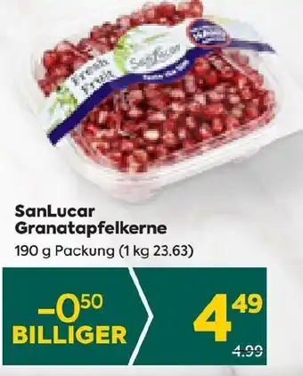 Billa SanLucar Granatapfelkerne 190 g Packung Angebot
