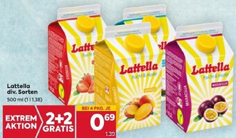 Billa Lattella div. Sorten 500 ml Angebot