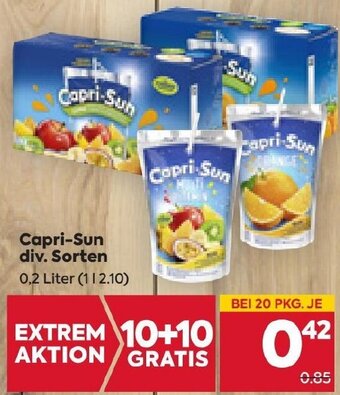Billa Capri-Sun div. Sorten 0,2 Liter Angebot