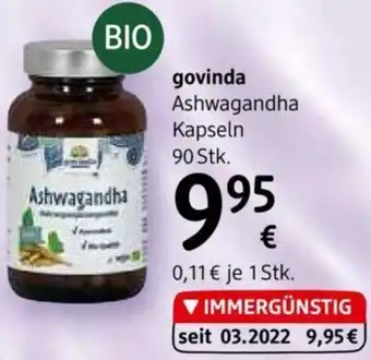 dm govinda Ashwagandha Kapseln 90 Stk. Angebot