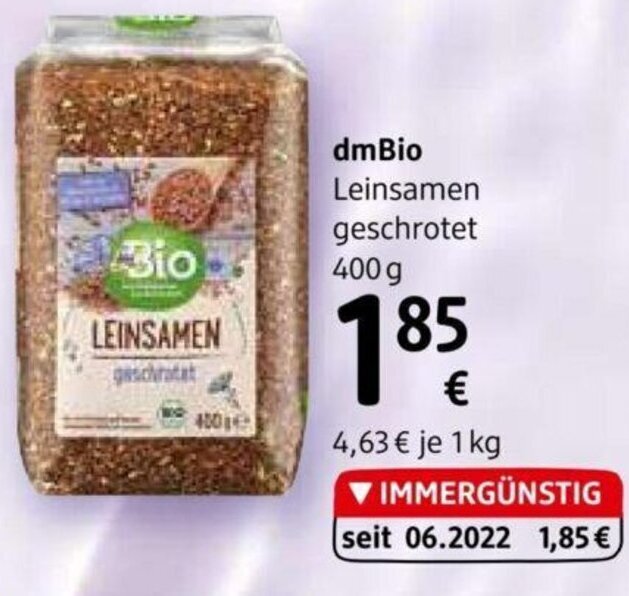 dm dmBio Leinsamen geschrotet 400 g Angebot