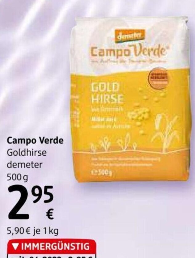 dm Campo Verde Goldhirse demeter 500g Angebot