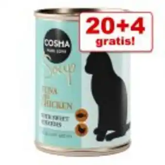 Zooplus 20 + 4 gratis! 24 x 100 g cosma soup Angebot