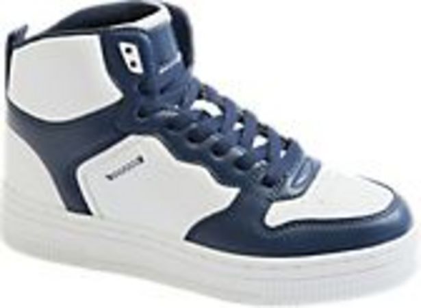 Deichmann Mid cut sneaker in dunkelblau-weiß Angebot