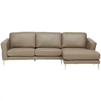 XXXLutz Ecksofa in echtleder schlammfarben Angebot