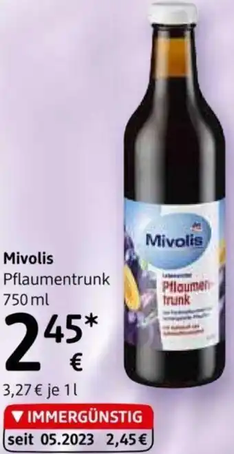 dm Mivolis Pflaumentrunk 750 ml Angebot