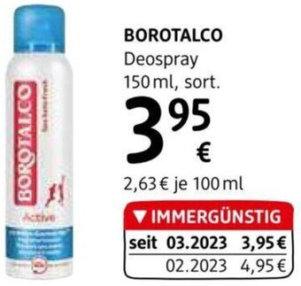 dm BOROTALCO Deospray 150 ml, sort. Angebot