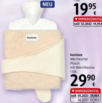 dm femitale Wärmeschal Plüsch mit Wärmflasche 1 Stk. Angebot