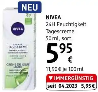 dm NIVEA 24H Feuchtigkeit Tagescreme 50 ml, sort. Angebot