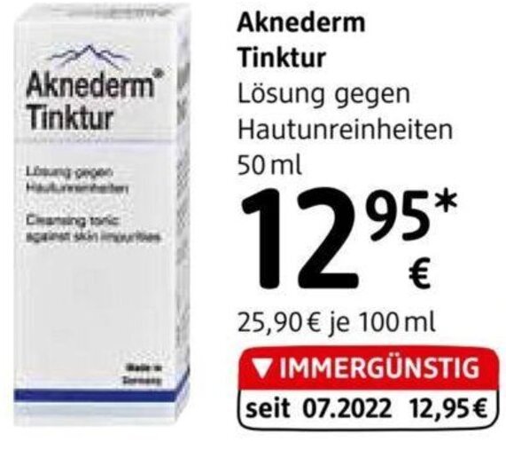 dm Aknederm Tinktur Lösung gegen Hautunreinheiten 50 ml Angebot
