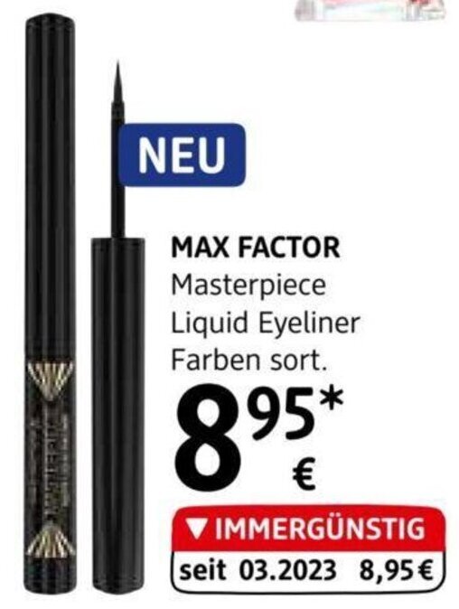 dm MAX FACTOR Masterpiece Liquid Eyeliner Farben sort. Angebot