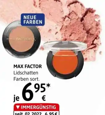 dm MAX FACTOR Lidschatten Farben sort. Angebot