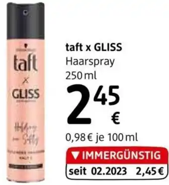 dm taft x GLISS Haarspray 250 ml Angebot