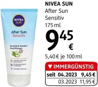 dm NIVEA SUN After Sun Sensitiv 175 ml Angebot
