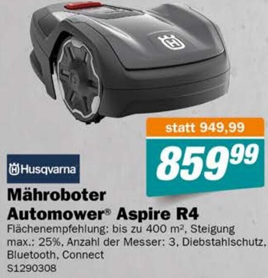 Let's Do It Baumarkt Husqvarna Mähroboter Automower® Aspire R4 Angebot