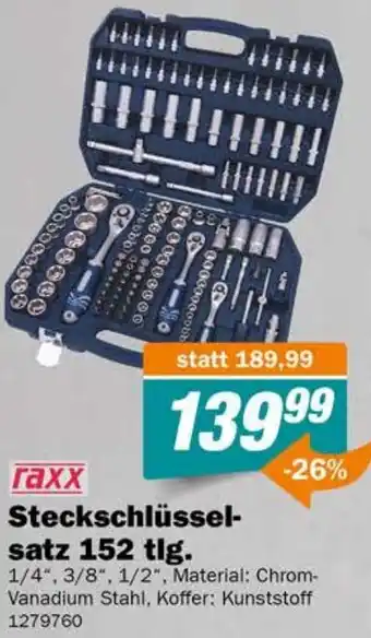 Let's Do It Baumarkt raxx Steckschlüssel- satz 152 tlg. Angebot