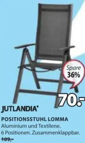 JYSK JUTLANDIA POSITIONSSTUHL LOMMA Angebot